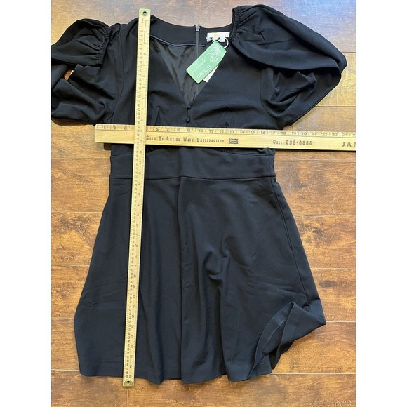 Boden Black V-Neck Jersey Tea Casual Dress NWT Sz 10 - Picture 8 of 11